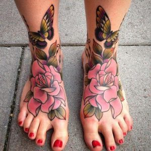 tatuagem no pé old school
