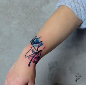 Tatuagem Aquarela no Pulso