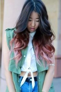 Cabelo repicado colorido
