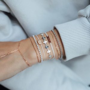 prata dourado pulseira