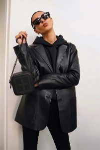 blazer couro