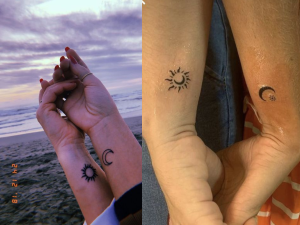 tatuagem pulso casal