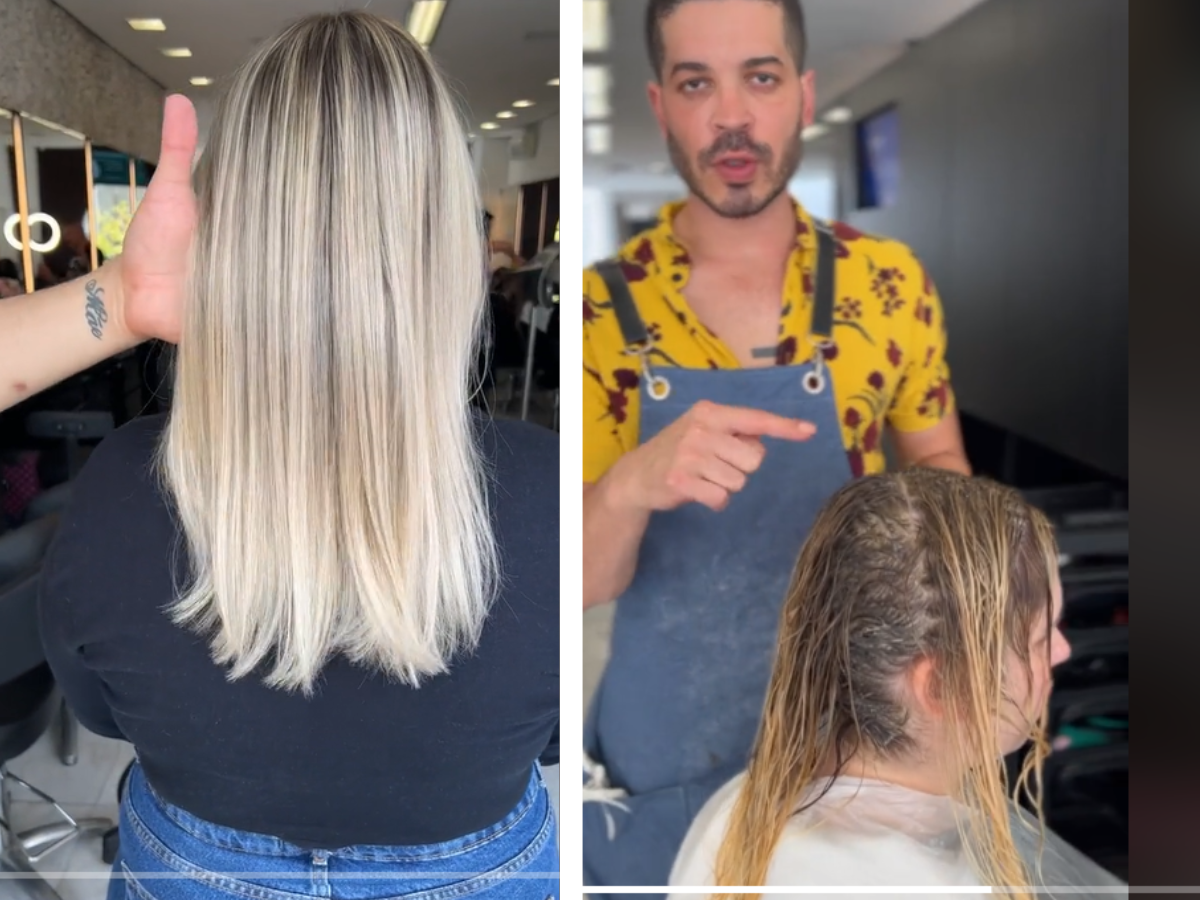 Esfumado de raiz em mechas
