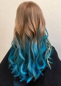 dip dye blue