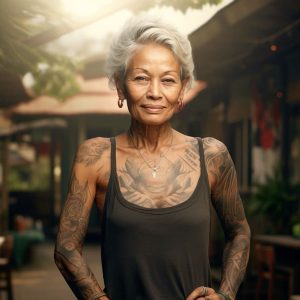 idosa com tatto (pinterest)