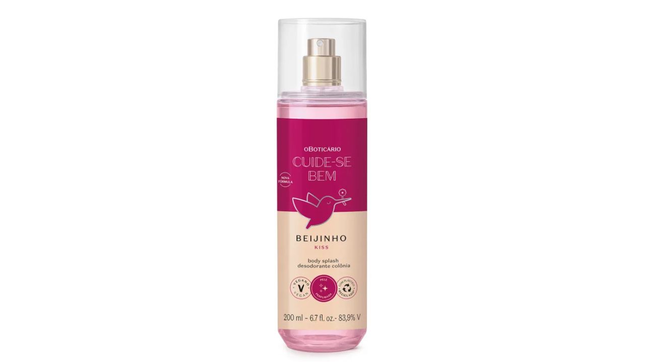 Body Splash Desodorante Colônia Cuide-se Bem Beijinho