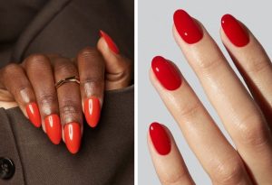 Unhas vermelhas perfeitas