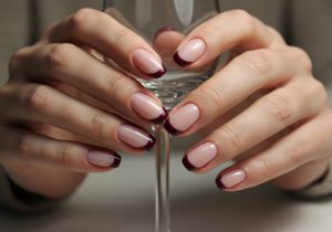 Francesinha Vinho com Base Translúcida Elegante para o Outono