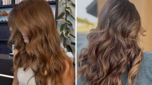 tons de mocha mousse para cabelo no outono 2025