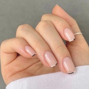 unhas francesinha de design moderno