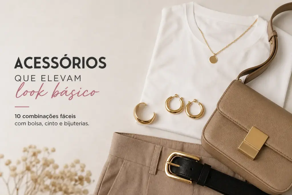 Acessórios que elevam look básico: 10 combinações fáceis com bolsa, cinto e bijuterias